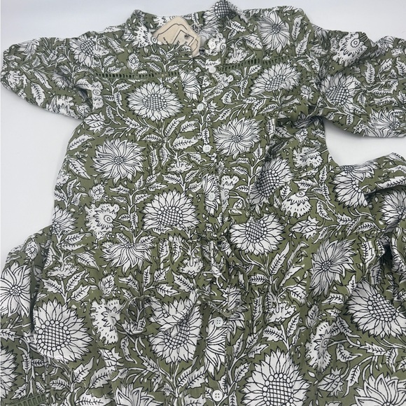 Tuckernuck LUCY 4 SHORT SLEEVE DRESS - ARLES GOTHIC OLIVE Emerson Fry OVERSIZED! - Picture 8 of 12